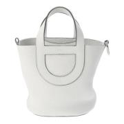 Pre-owned Leather handbags Hermès Vintage , White , Dames