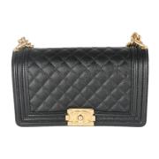 Pre-owned Leather chanel-bags Chanel Vintage , Black , Dames