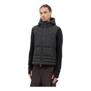 Gewatteerde Rits Hoodie Jas Moncler , Black , Heren