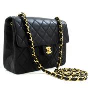 Pre-owned Leather chanel-bags Chanel Vintage , Black , Dames