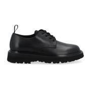 Zwarte Leren Derby Schoen Woolrich , Black , Heren