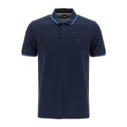 Polo Shirt met Contrasterende Randen Boss , Blue , Heren