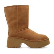 Platformlaarzen Klassiek Kort Nieuwe Hoogtes UGG , Beige , Dames