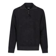 Diagonale Polo Kraag Sweatshirt C.p. Company , Black , Heren