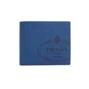 Pre-owned Leather wallets Prada Vintage , Blue , Dames