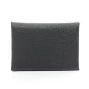 Pre-owned Leather wallets Hermès Vintage , Black , Dames