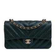 Pre-owned Leather shoulder-bags Chanel Vintage , Blue , Dames