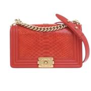 Pre-owned Leather chanel-bags Chanel Vintage , Red , Dames