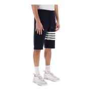 4-Bar Motif Sweat Shorts Thom Browne , Blue , Heren