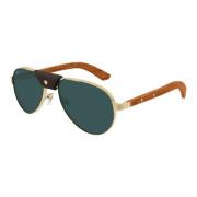 Ct0495S 002 Sunglasses Cartier , Yellow , Heren