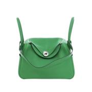 Pre-owned Leather handbags Hermès Vintage , Green , Dames