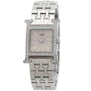 Pre-owned Stainless Steel watches Hermès Vintage , Gray , Dames