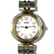 Pre-owned Stainless Steel watches Hermès Vintage , White , Dames