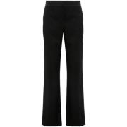 Zwarte Gestreepte Rechte Pijp Broek Genny , Black , Dames