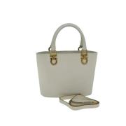 Pre-owned Leather handbags Salvatore Ferragamo Pre-owned , White , Dam...