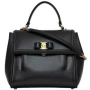 Pre-owned Leather handbags Salvatore Ferragamo Pre-owned , Black , Dam...