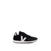 Mesh Sneakers met vegan suède Veja , Black , Dames