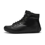 High top leather and technical fabric sneakers Plus 102 Bord Candice C...