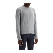 Luxe Cashmere Crewneck Pullover Tom Ford , Gray , Heren