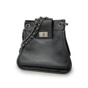 Pre-owned Leather chanel-bags Chanel Vintage , Black , Dames