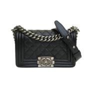 Pre-owned Leather chanel-bags Chanel Vintage , Black , Dames