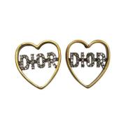 Pre-owned Metal earrings Dior Vintage , Yellow , Dames