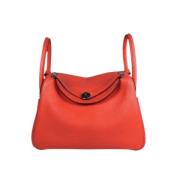 Pre-owned Leather handbags Hermès Vintage , Orange , Dames