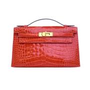 Pre-owned Leather handbags Hermès Vintage , Red , Dames