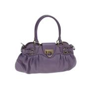 Pre-owned Leather handbags Salvatore Ferragamo Pre-owned , Purple , Da...