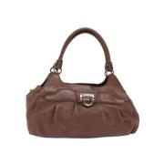 Pre-owned Leather handbags Salvatore Ferragamo Pre-owned , Brown , Dam...