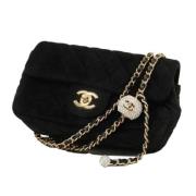 Pre-owned Suede chanel-bags Chanel Vintage , Black , Dames