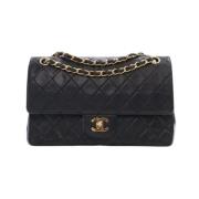 Pre-owned Leather handbags Chanel Vintage , Black , Dames