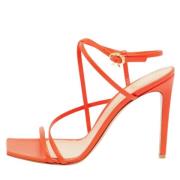 Pre-owned Leather sandals Gianvito Rossi Pre-owned , Red , Dames