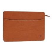 Pre-owned Leather clutches Louis Vuitton Vintage , Brown , Dames