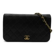 Pre-owned Leather chanel-bags Chanel Vintage , Black , Dames