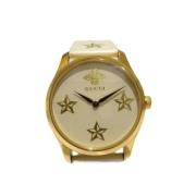 Pre-owned Stainless Steel watches Gucci Vintage , Beige , Dames