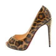 Pre-owned Leather heels Christian Louboutin Pre-owned , Brown , Dames