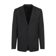 Getailleerd Jasje Antraciet Stijl Lanvin , Black , Heren