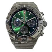 Pre-owned Stainless Steel watches Breitling Pre-owned , Green , Heren