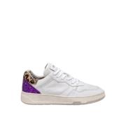 Witte Sneakers met Animalier Hiel Crime London , White , Dames