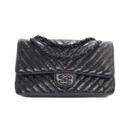 Pre-owned Leather handbags Chanel Vintage , Black , Dames