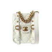 Pre-owned Leather chanel-bags Chanel Vintage , White , Dames