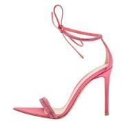 Pre-owned Satin sandals Gianvito Rossi Pre-owned , Pink , Dames