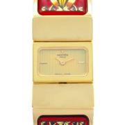 Pre-owned Metal watches Hermès Vintage , Yellow , Dames