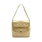 Pre-owned Leather chanel-bags Chanel Vintage , Yellow , Dames