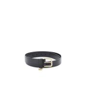 Leren riem met logo Dolce & Gabbana , Black , Dames