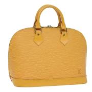 Pre-owned Leather handbags Louis Vuitton Vintage , Yellow , Dames