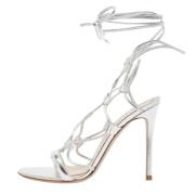 Pre-owned Leather sandals Gianvito Rossi Pre-owned , Gray , Dames