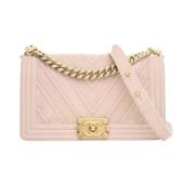 Pre-owned Leather chanel-bags Chanel Vintage , Beige , Dames