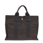 Pre-owned Canvas handbags Hermès Vintage , Brown , Dames